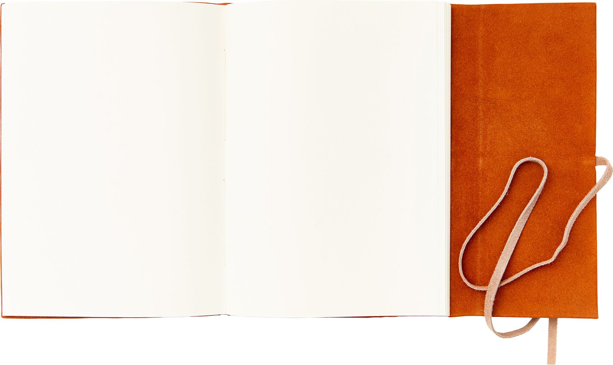 Terracotta Suede Block Design Journal with Stitch Detail - Image 2