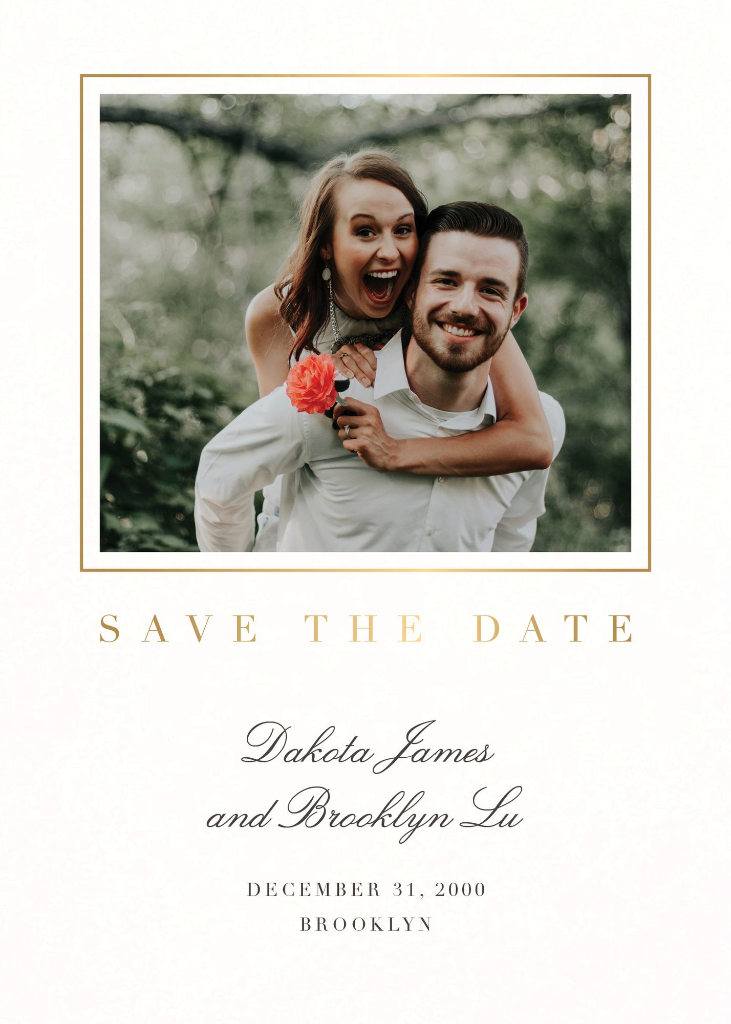 This Moment Foil Save the Date Card - Image 3