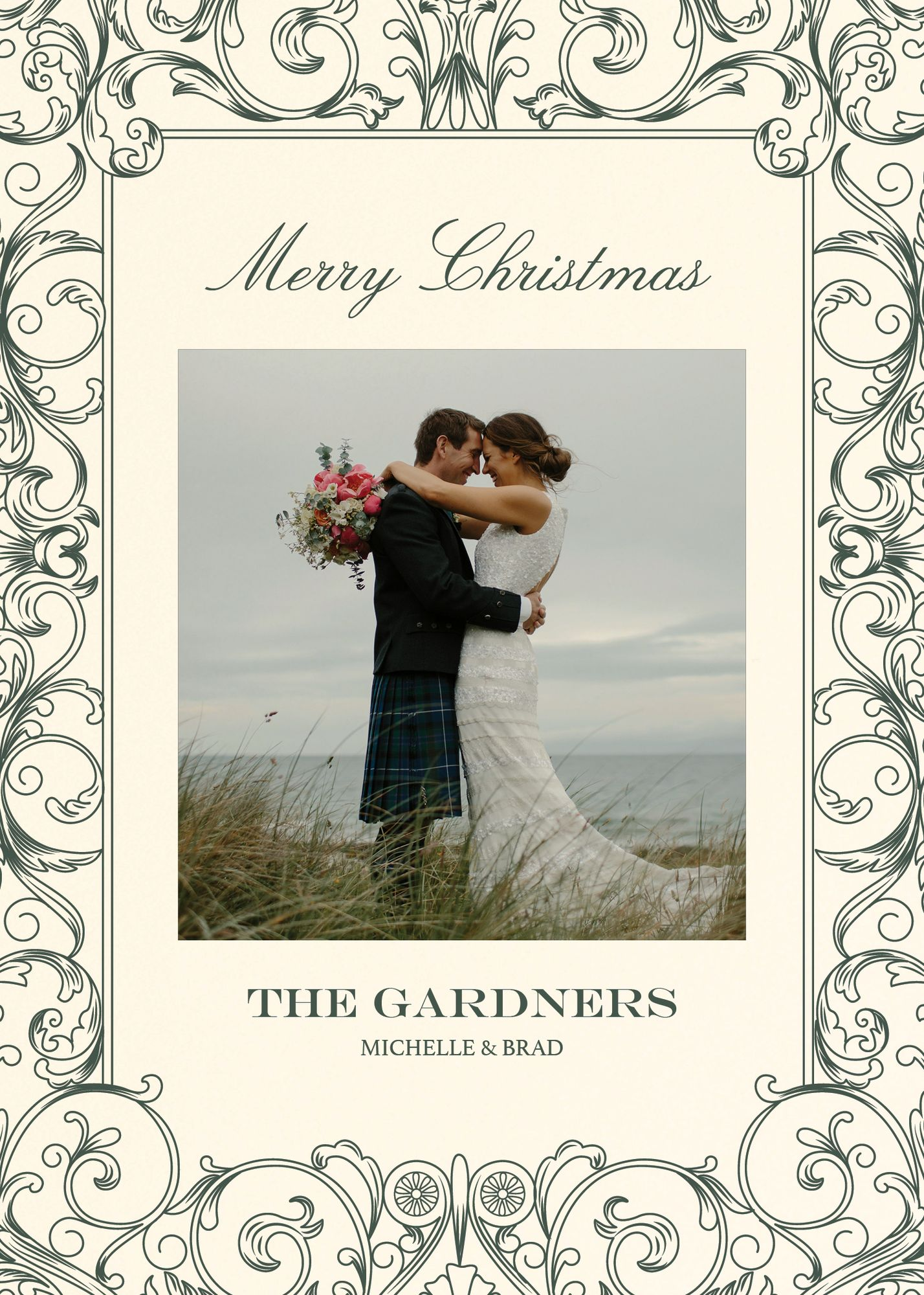 Baroque Holiday Photo Card - Image 2