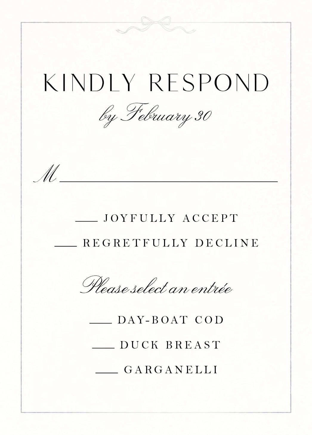 Bow Border Foil Response Card - Image 4