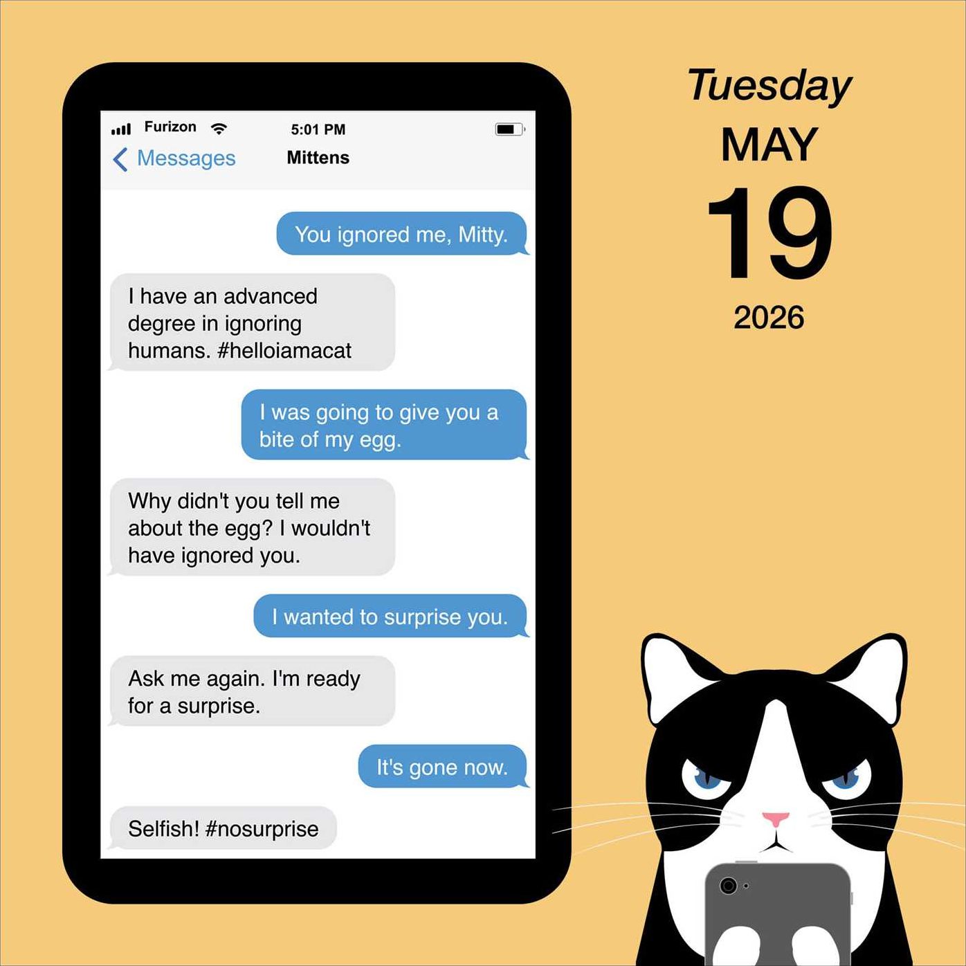 2026 Texts from Mittens the Cat Day-to-Day Calendar - Image 2