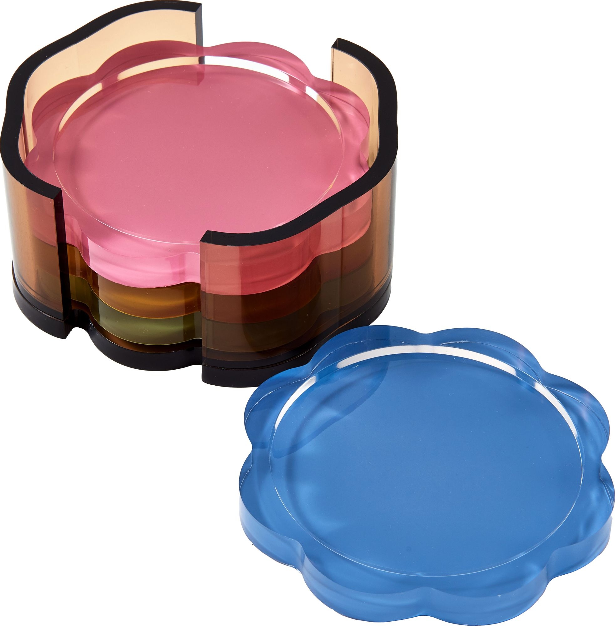 Acrylic Scalloped Coaster Set - Image 3