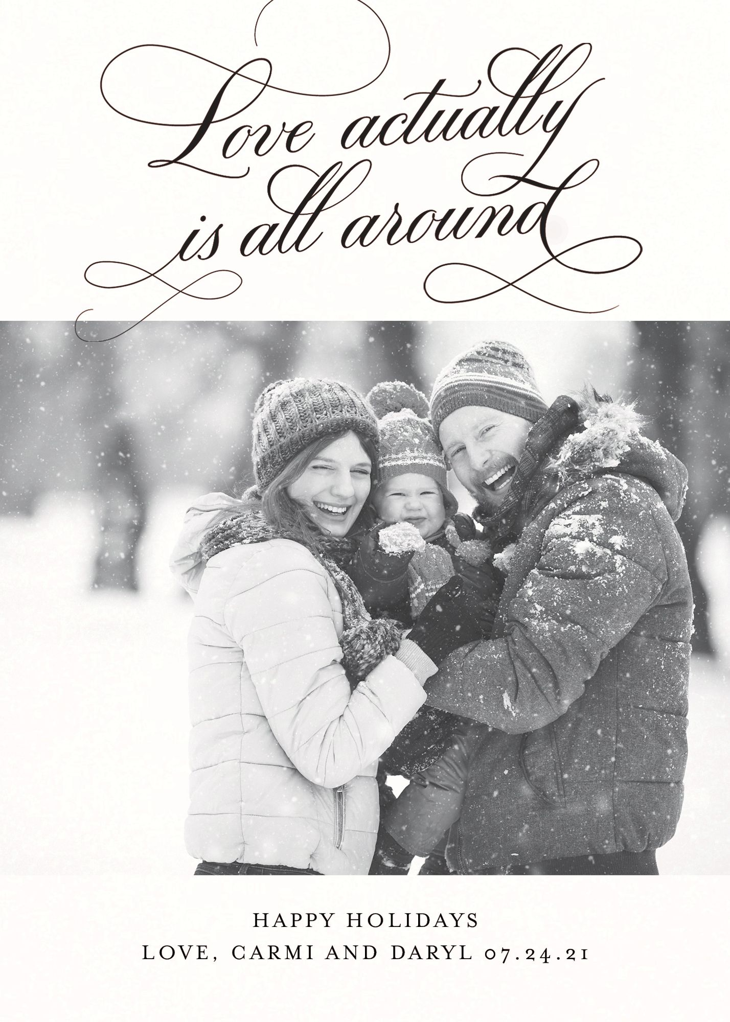 Actually Love Holiday Photo Card - Image 2