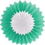 Double fan.40cm. Mint/White
