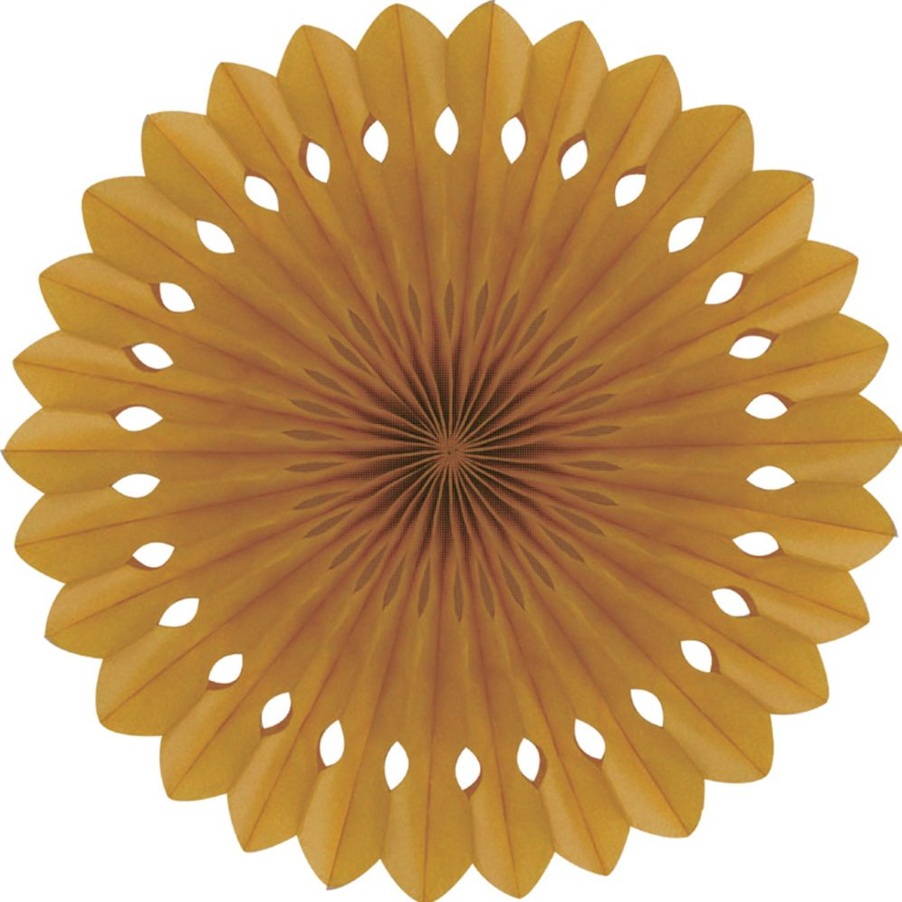 Detailed fan. 30cm. Gold