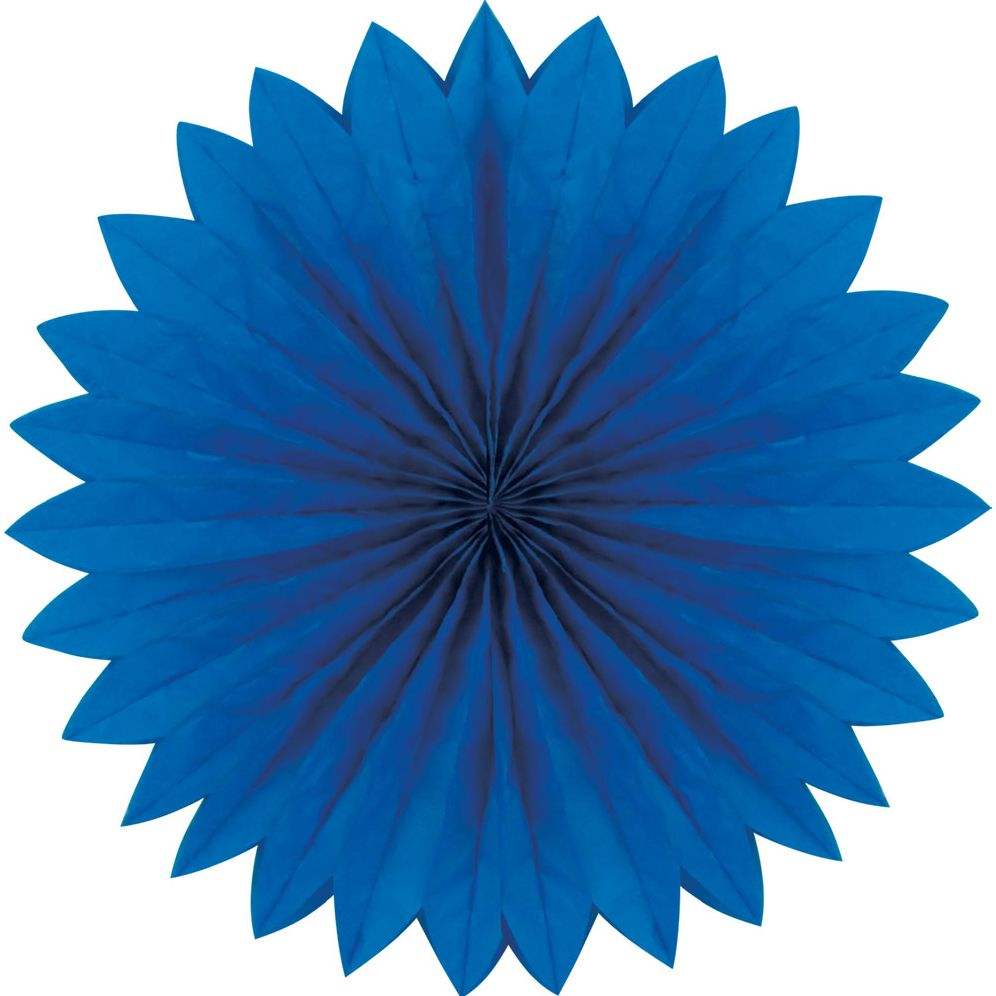 Plain fan. 40cm. Blue