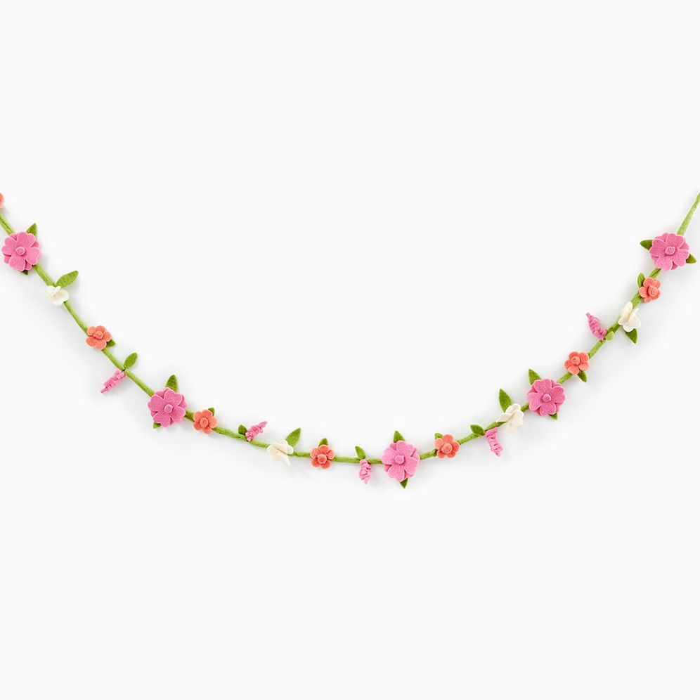 Daisy Floral Felt Garland 6ft - Image 2