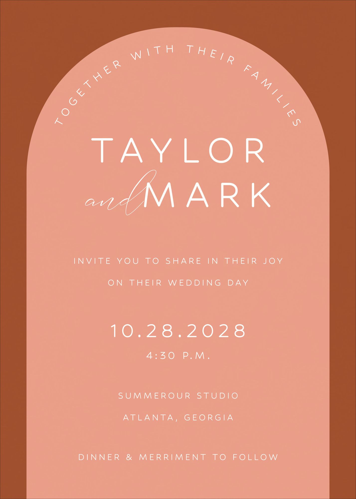 Colorful Arch Wedding Invitation - Image 4