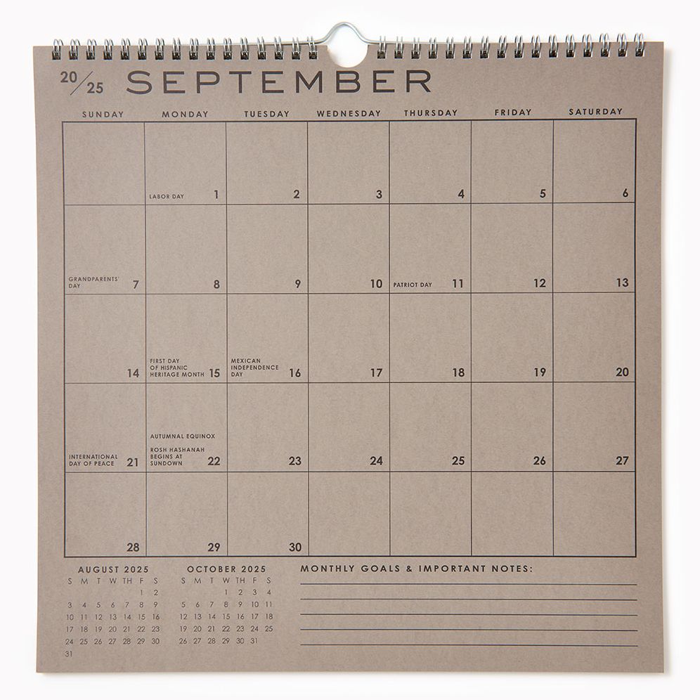 2025-2026 Paper Source Grid 17 Month Calendar - Image 2