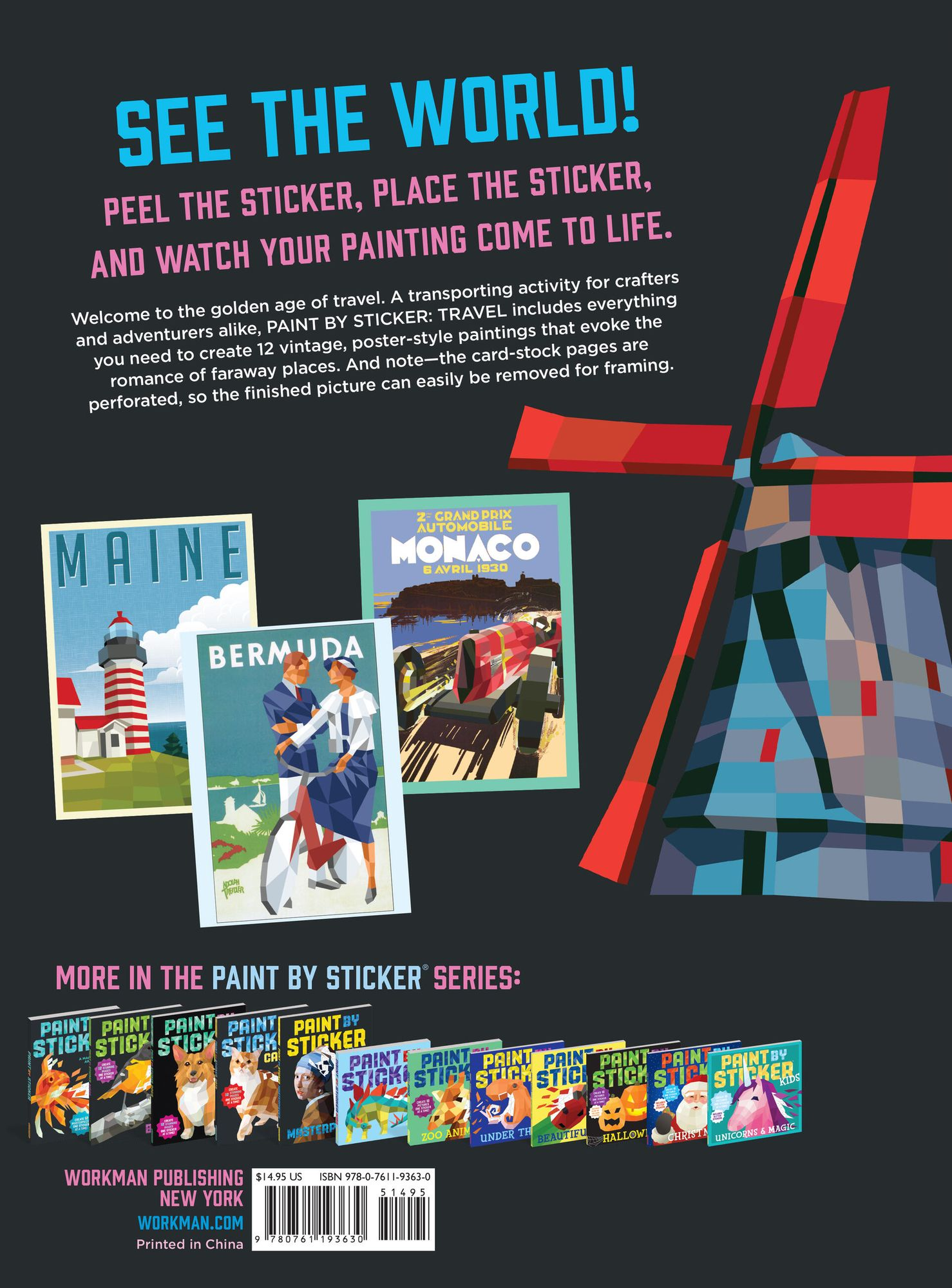 Paint by Sticker (Official): Travel: Re-create 12 Vintage Posters One Sticker at a Time! - Image 19