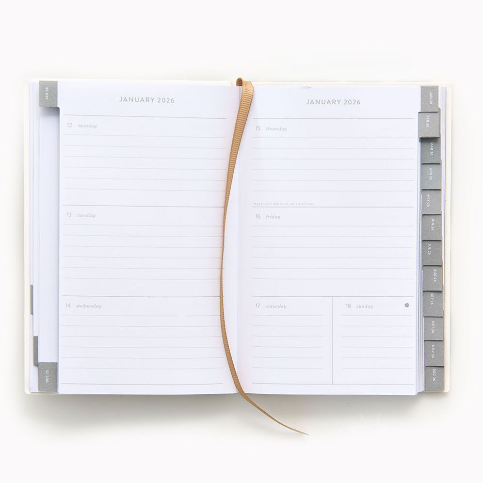 2025-2026 Paper Source B+W Minimalist Weekly Pocket Planner - Image 2