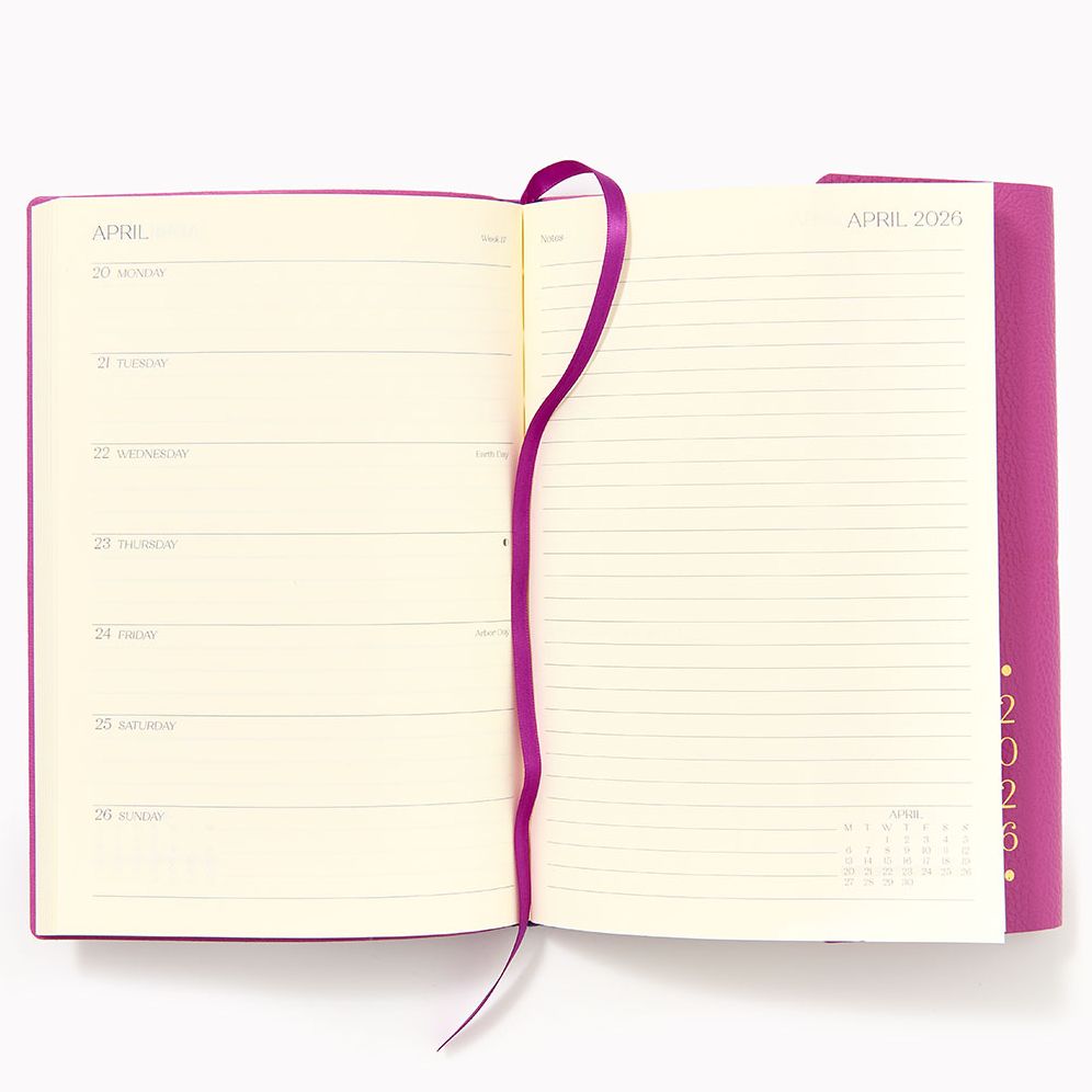 2025-2026 Purple Leather Chicago Ave Weekly Planner - Image 2