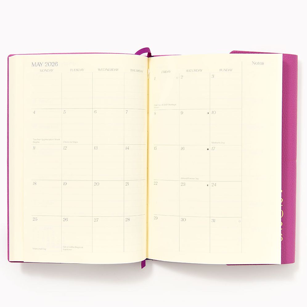 2025-2026 Purple Leather Chicago Ave Weekly Planner - Image 3