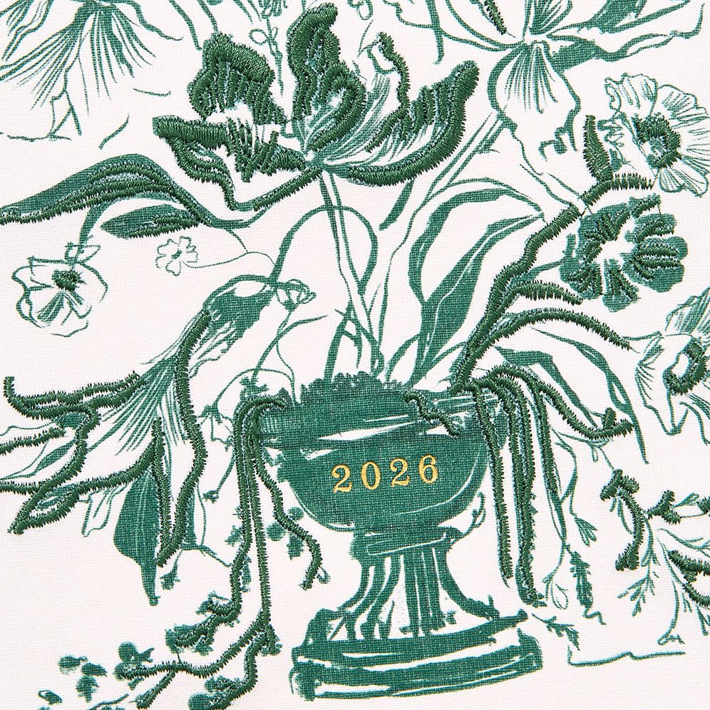 2025-2026 Paper Source Romantic Greenery Weekly Desk Planner - Image 2