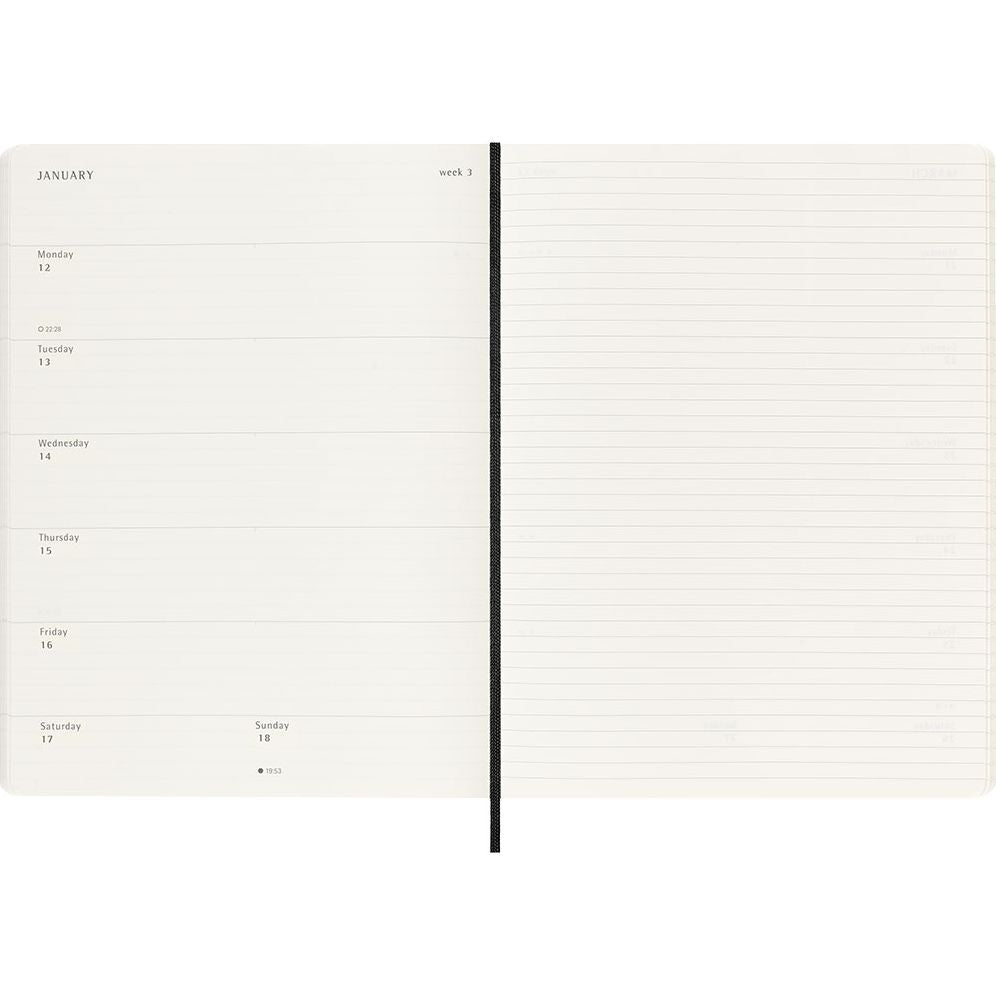 Moleskine Classic 18 Month 2025-2026 Weekly Planner. Soft Cover. XL (7.5 x 10). Black. 208 pages - Image 3