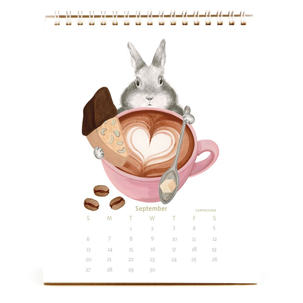 2026 Dear Hancock Bunny Calendar-Hare at the Caf - Image 2