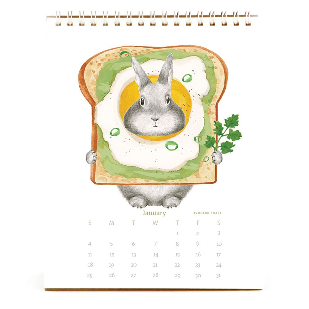 2026 Dear Hancock Bunny Calendar-Hare at the Caf - Image 14