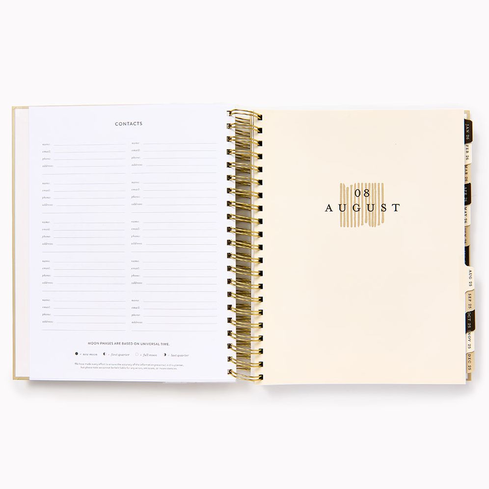 2025-2026 Paper Source B+W Minimalist Weekly Desk Planner - Image 2