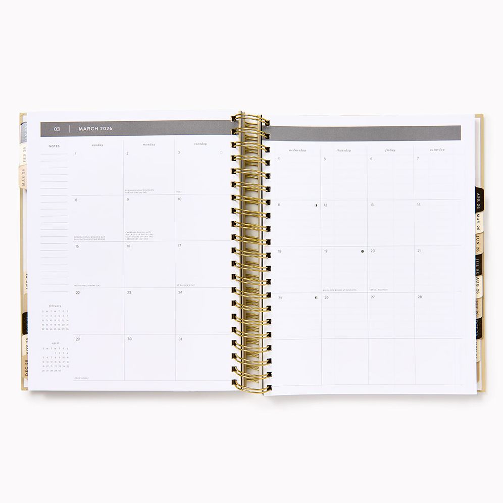 2025-2026 Paper Source B+W Minimalist Weekly Desk Planner - Image 3