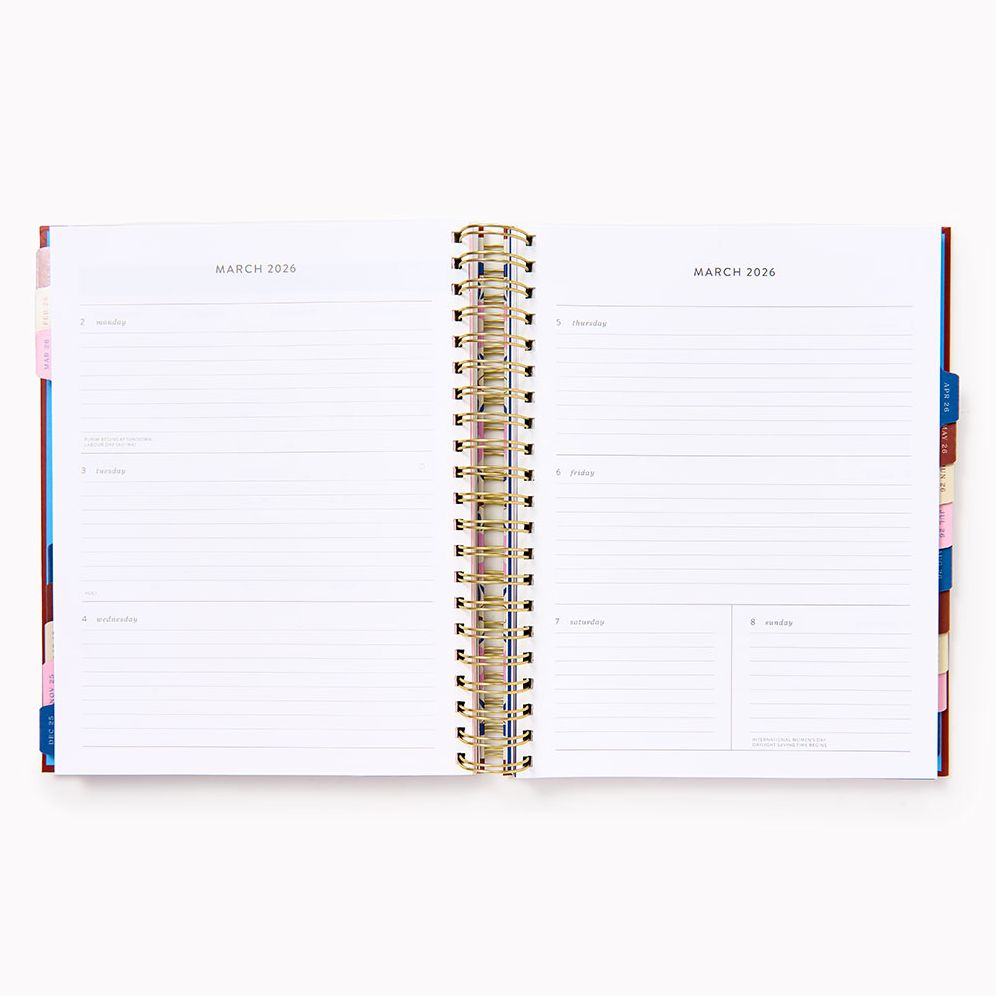 2025-2026 Paper Source Creative Borders Weekly Desk Planner - Image 5