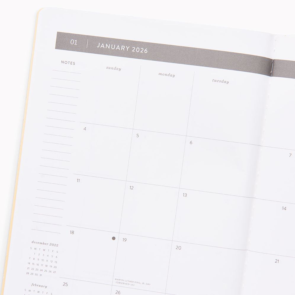 2025-2026 Paper Source Dark Academia Monthly Desk Planner - Image 2