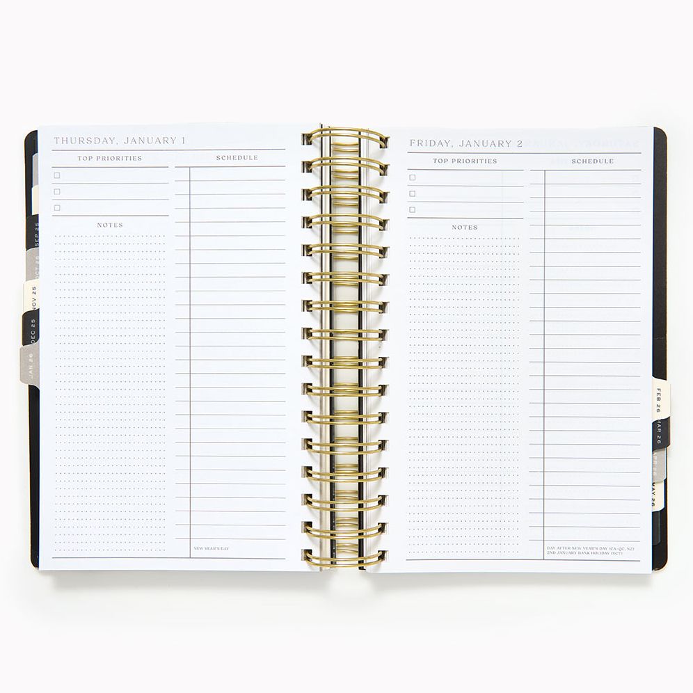 2025-2026 Paper Source B+W Minimalist Daily Planner - Image 3