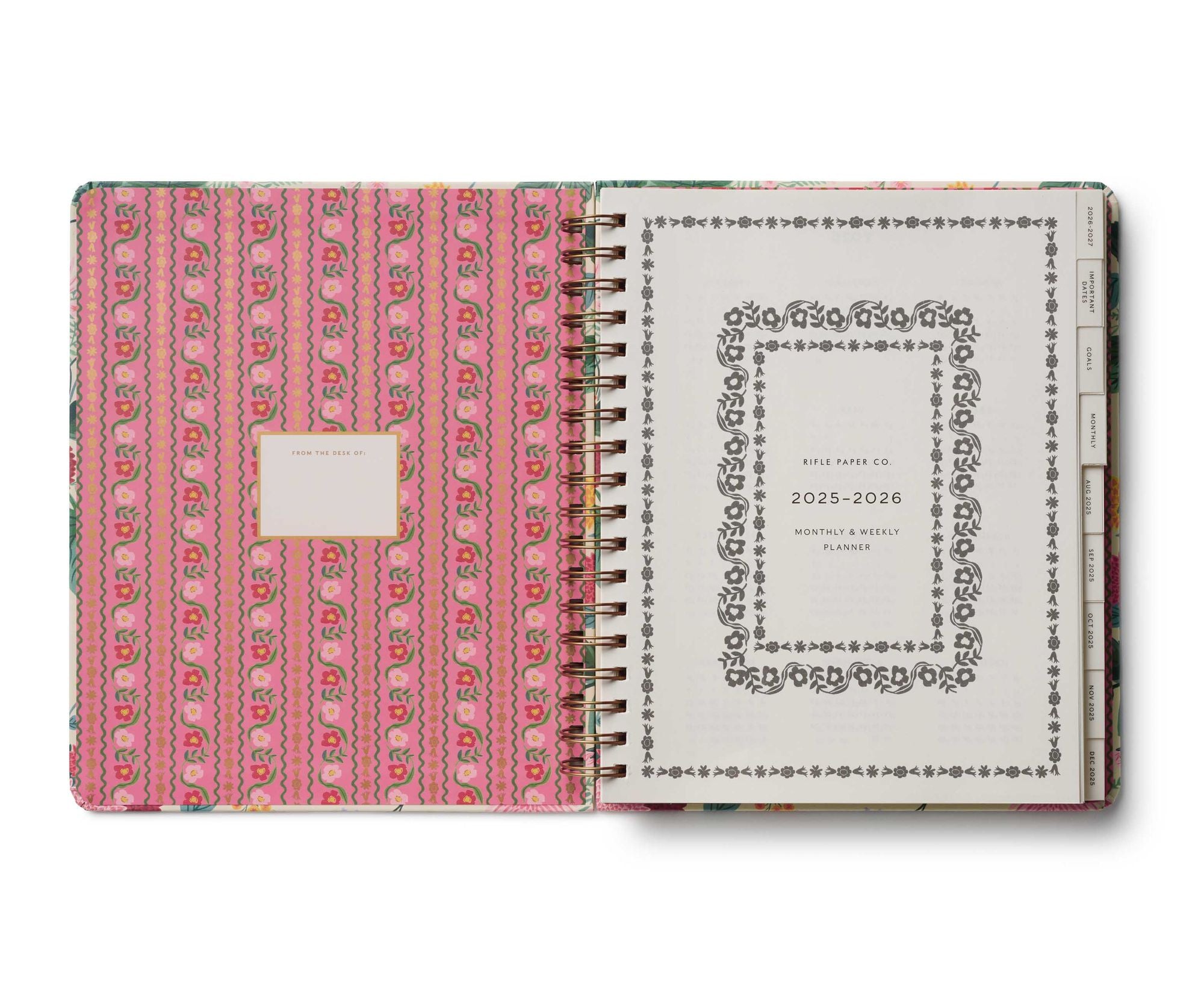 2025-2026 Dahlia 17-Month Academic Hardcover Spiral Planner - Image 2