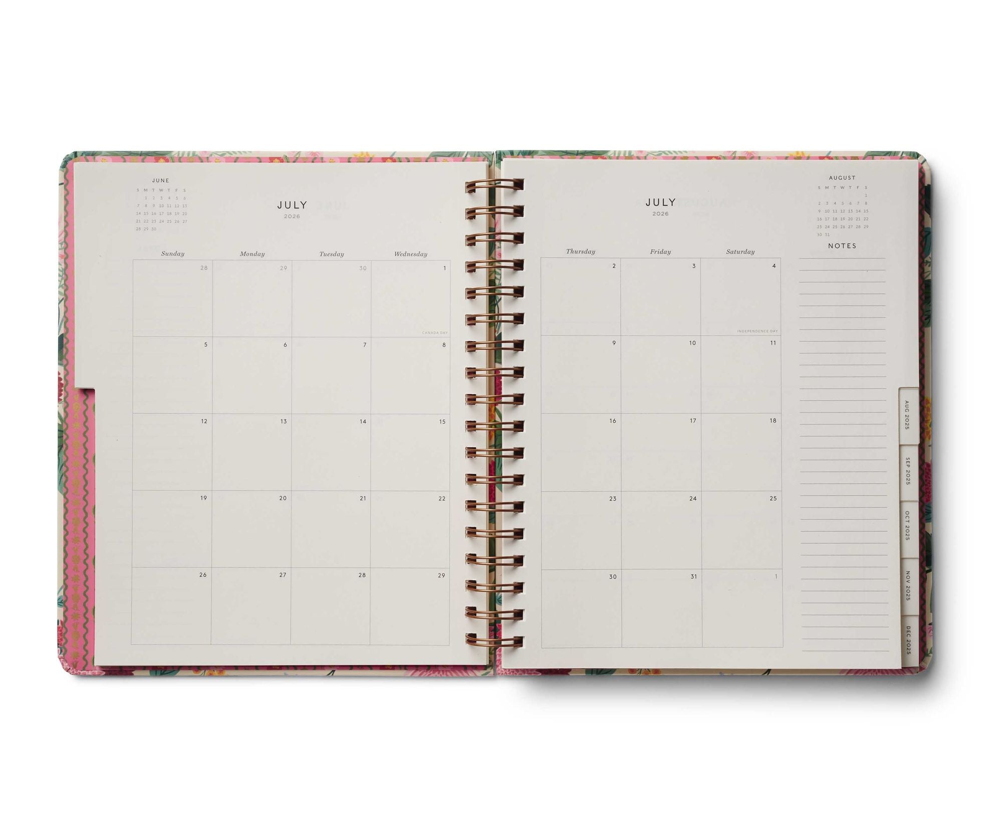 2025-2026 Dahlia 17-Month Academic Hardcover Spiral Planner - Image 7