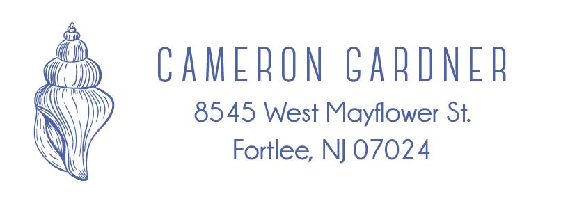 Single Seashell Return Address Label - Image 2