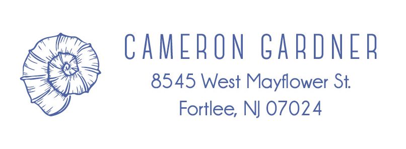 Single Seashell Return Address Label - Image 3