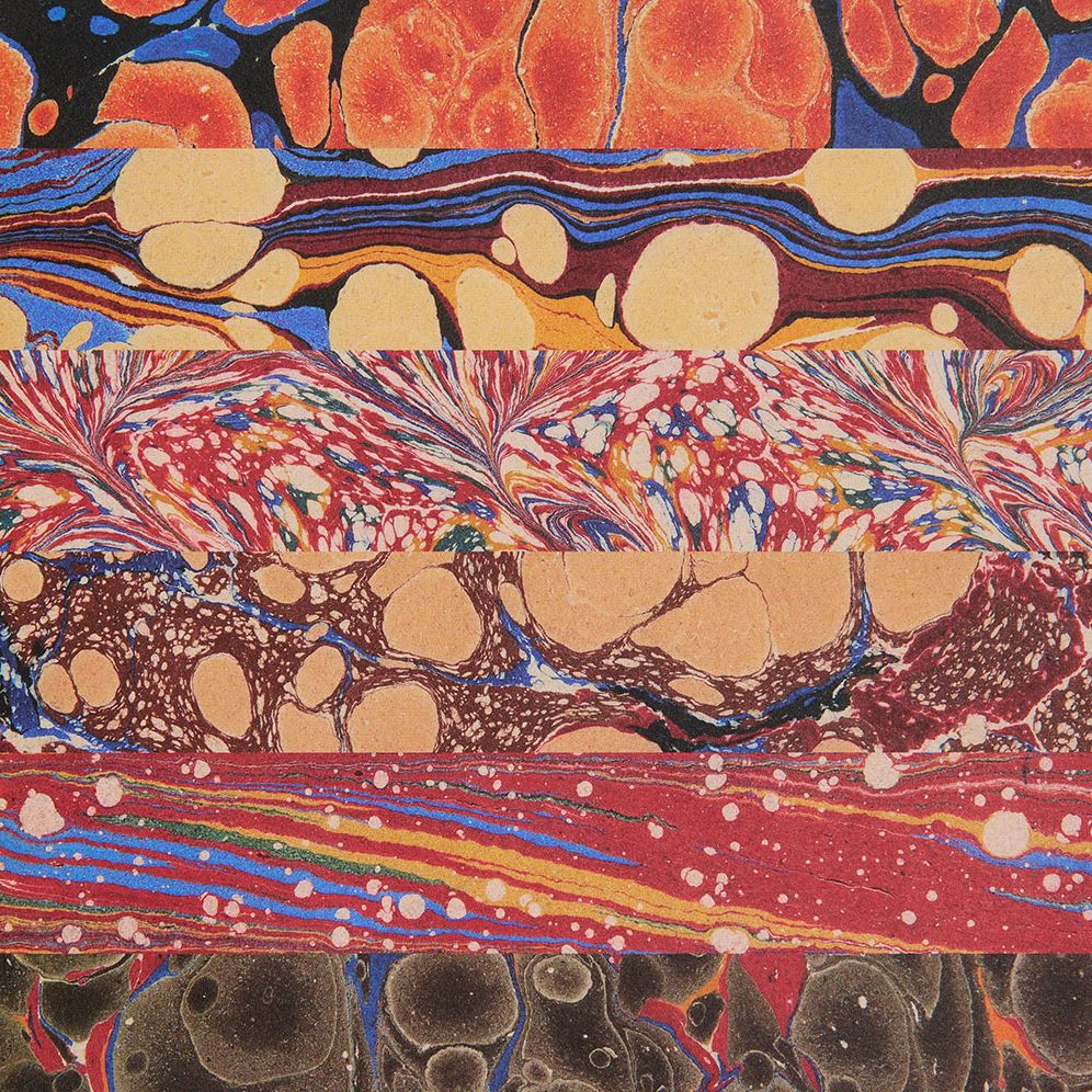 Flat Wrap Red Marbled Papers - Image 2