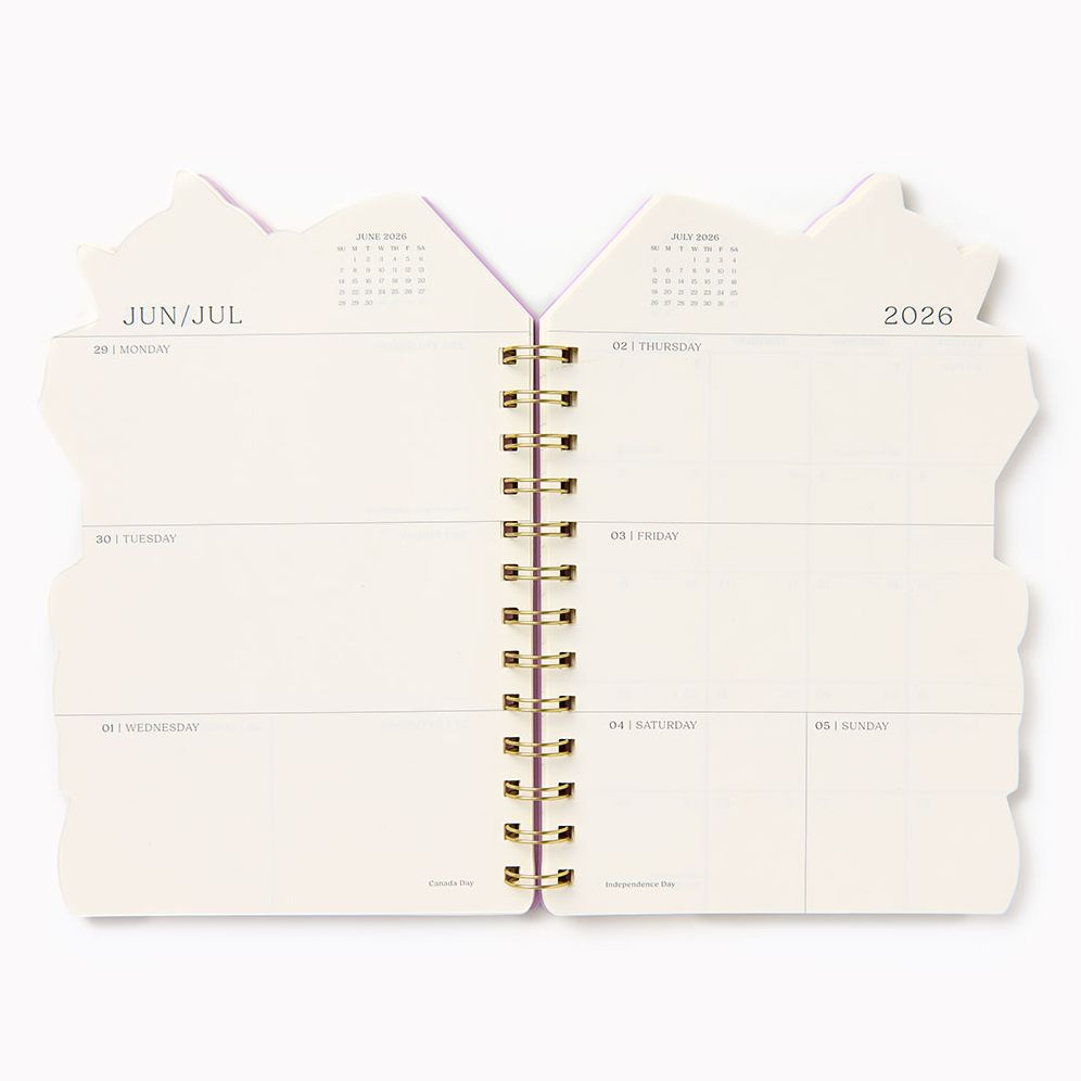 2026 Paper Source Sleepy Book Cat Die Cut 12M Planner - Exclusive - Image 2