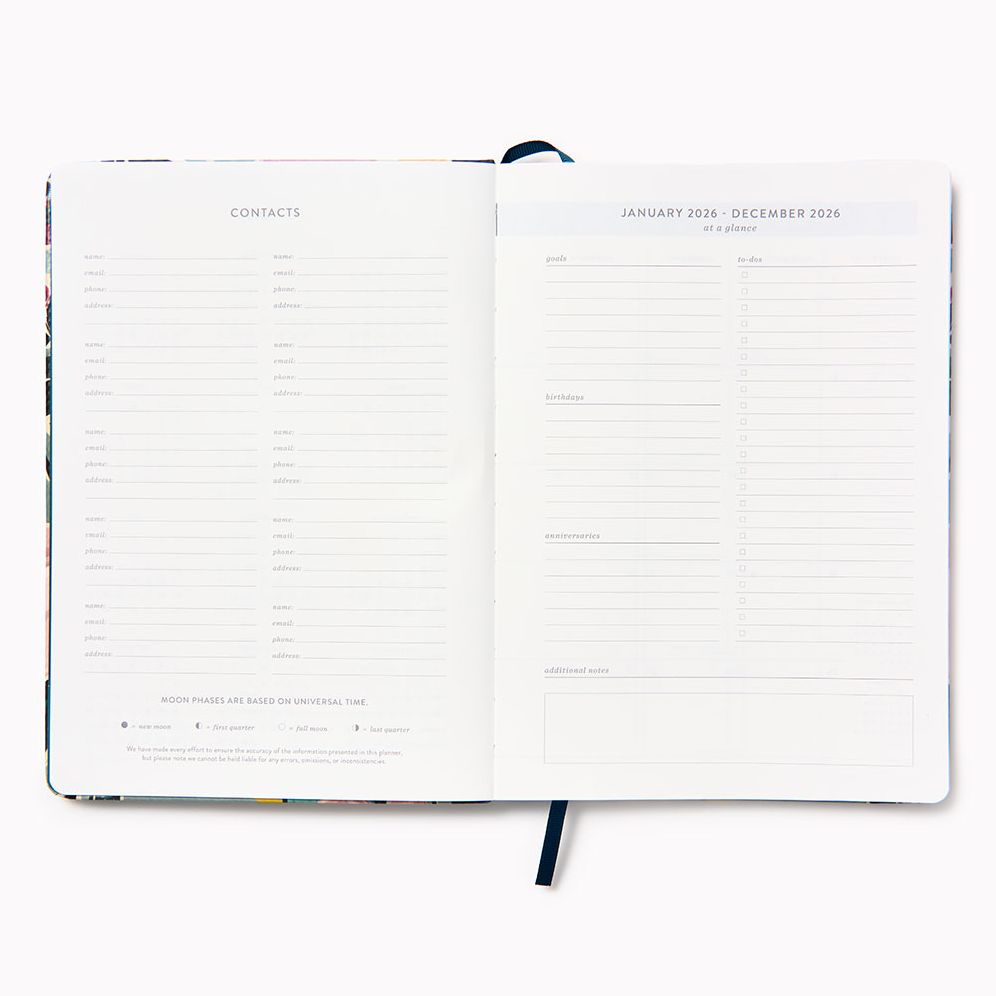 2026 Paper Source 12M Floral Monthly Desk Planner - Image 4