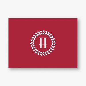 Wreath Monogram 4 Bar Stationery