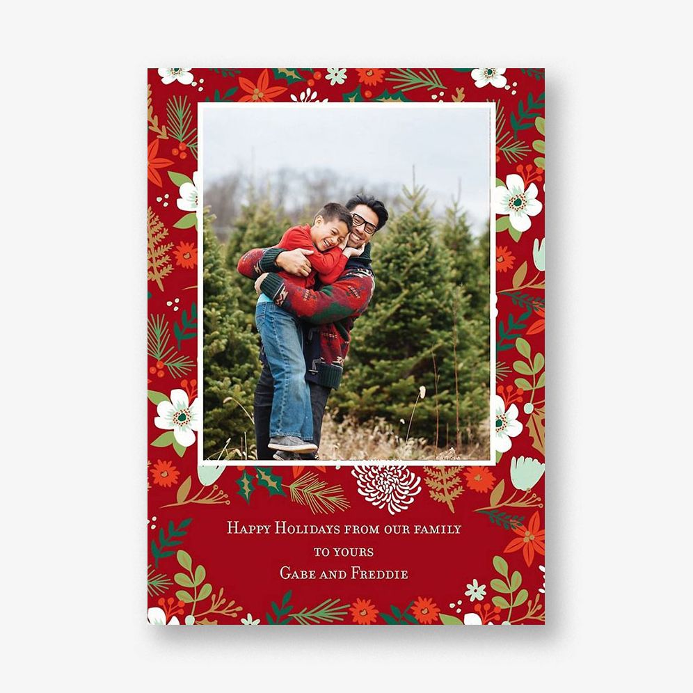 Micro Floral Photo Card