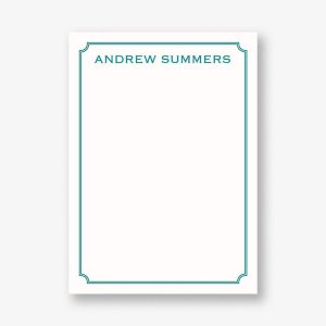 Corner Notch Border A6 Stationery