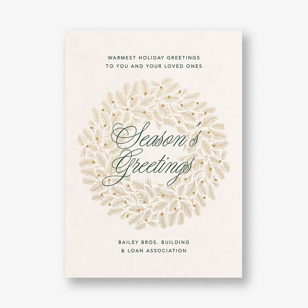 Let it Glow Cream Holiday Card