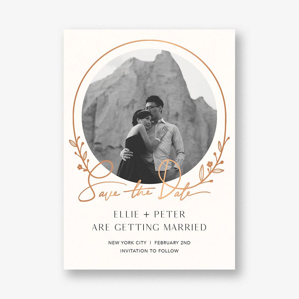 Aurv©ole Foil Save the Date Card