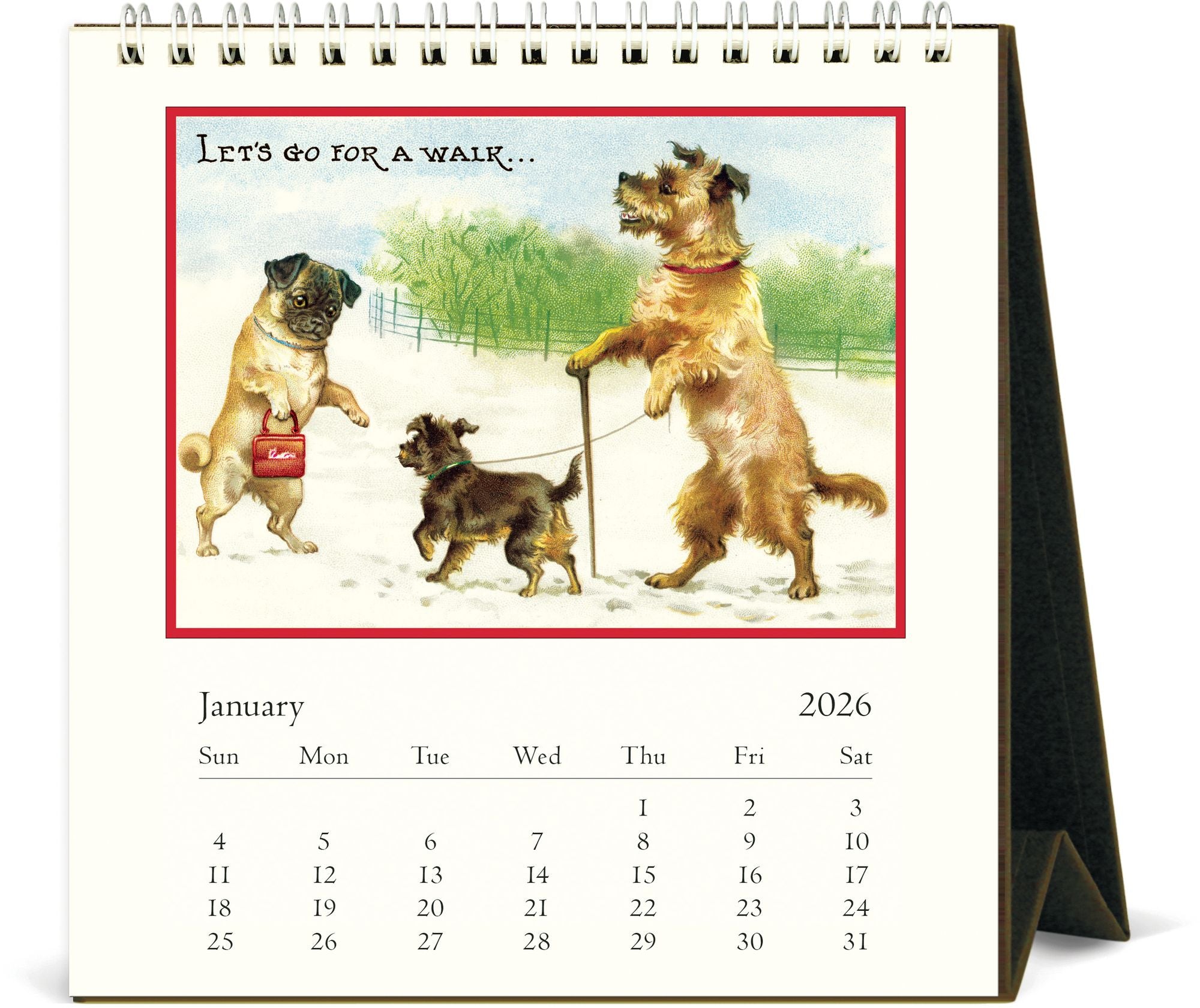2026 Cavallini Dogs Desk Calendar - Image 2