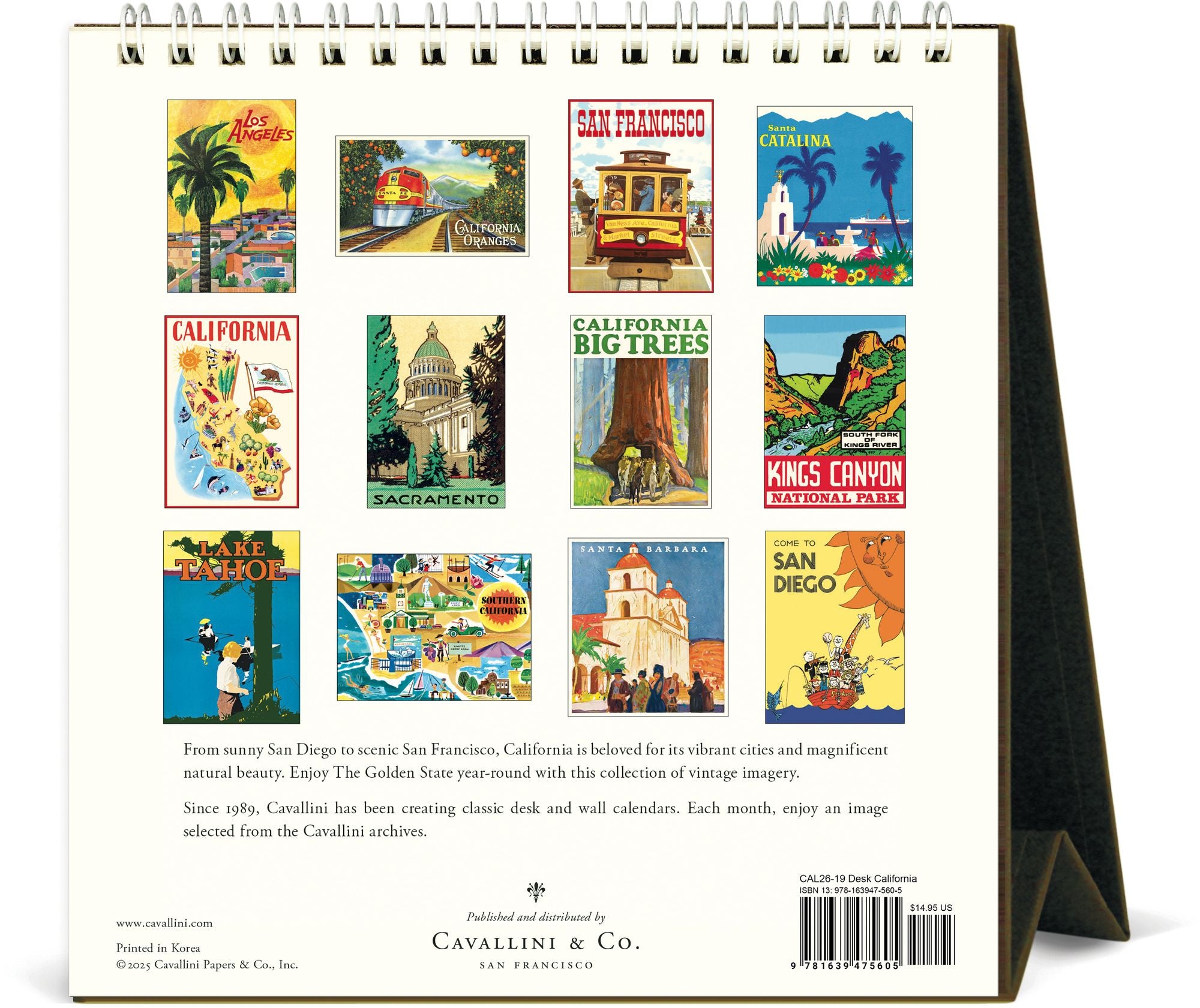2026 Cavallini California Desk Calendar - Image 3
