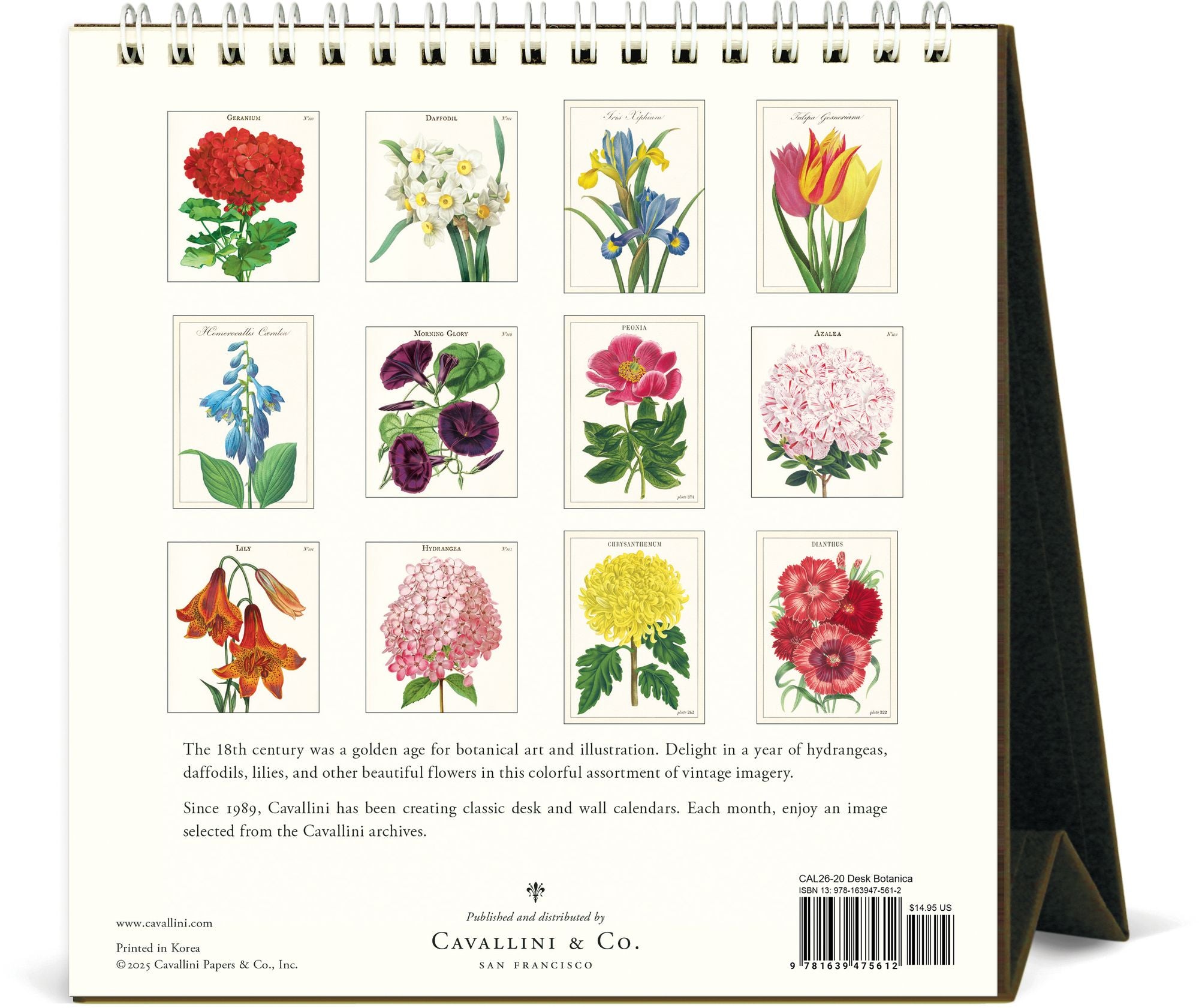 2026 Cavallini Botanica Desk Calendar - Image 3