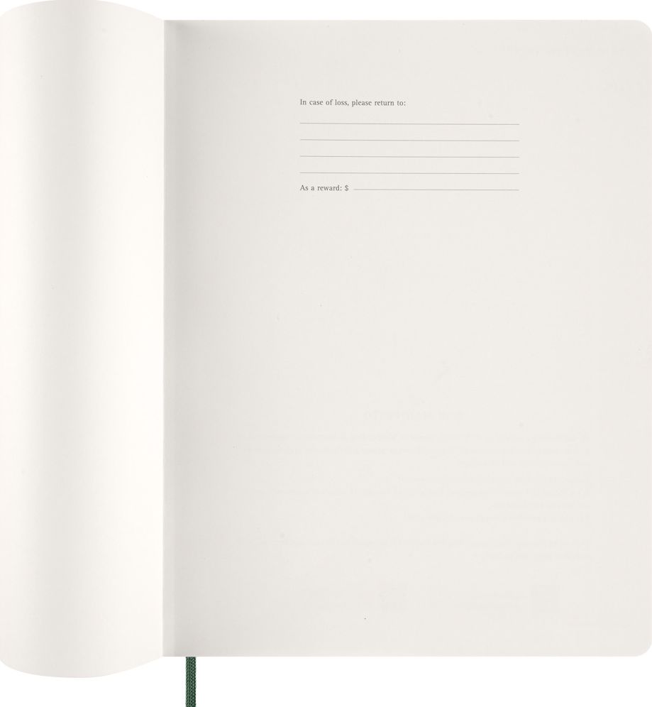 2026 Moleskine Myrtle Green 15-Month XXL Essential Soft Cover Weekly Vertical Planner - Image 2