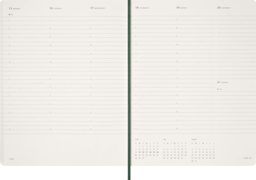 2026 Moleskine Myrtle Green 15-Month XXL Essential Soft Cover Weekly Vertical Planner - Image 6