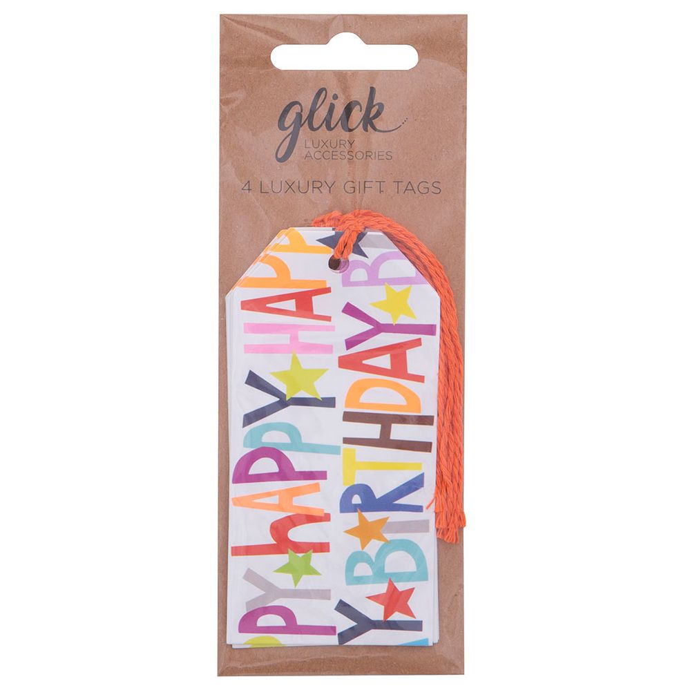 Happy Birthday 4 PK Gift Tag - Image 2
