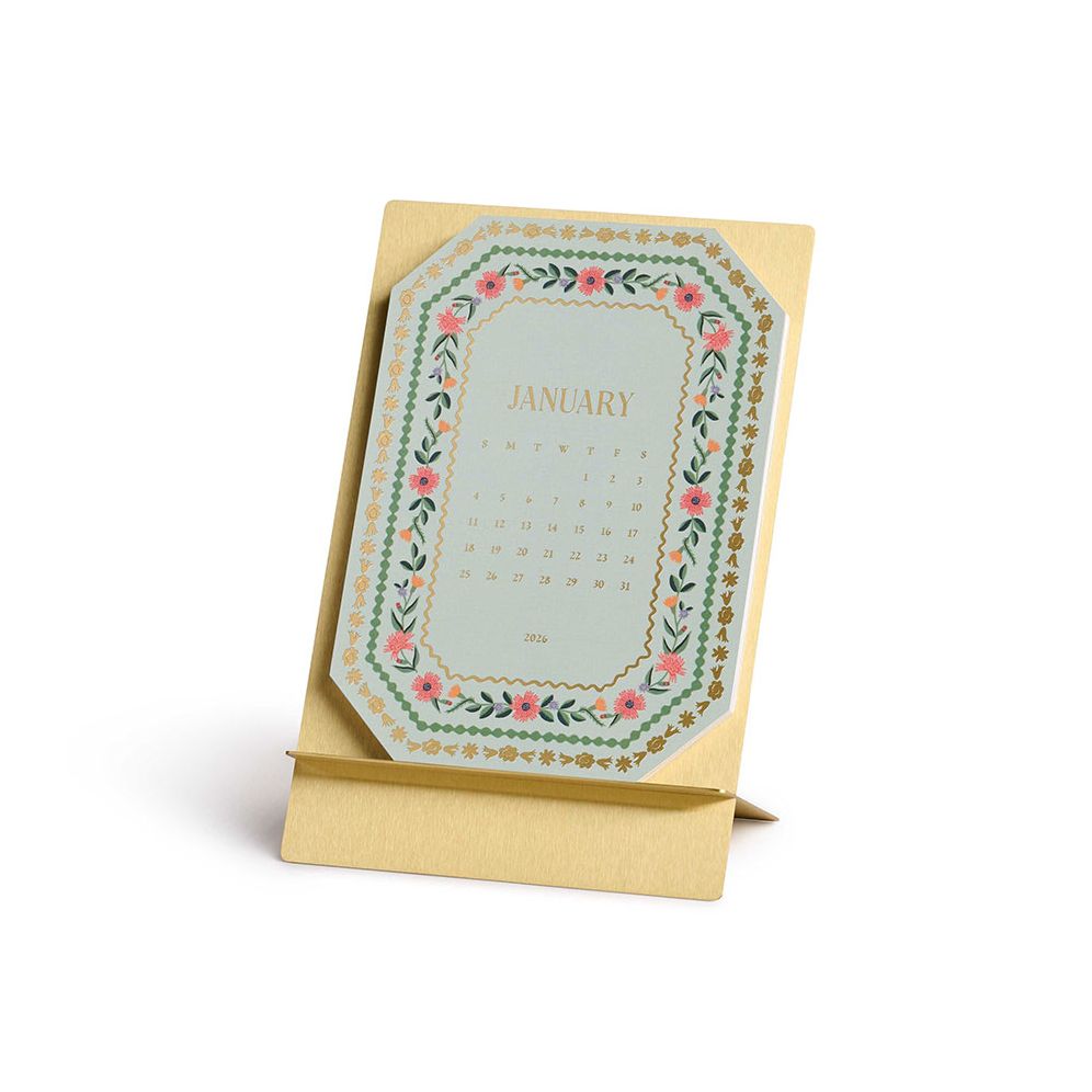 2026 Wildwood Brass Easel Desk Calendar - Image 2