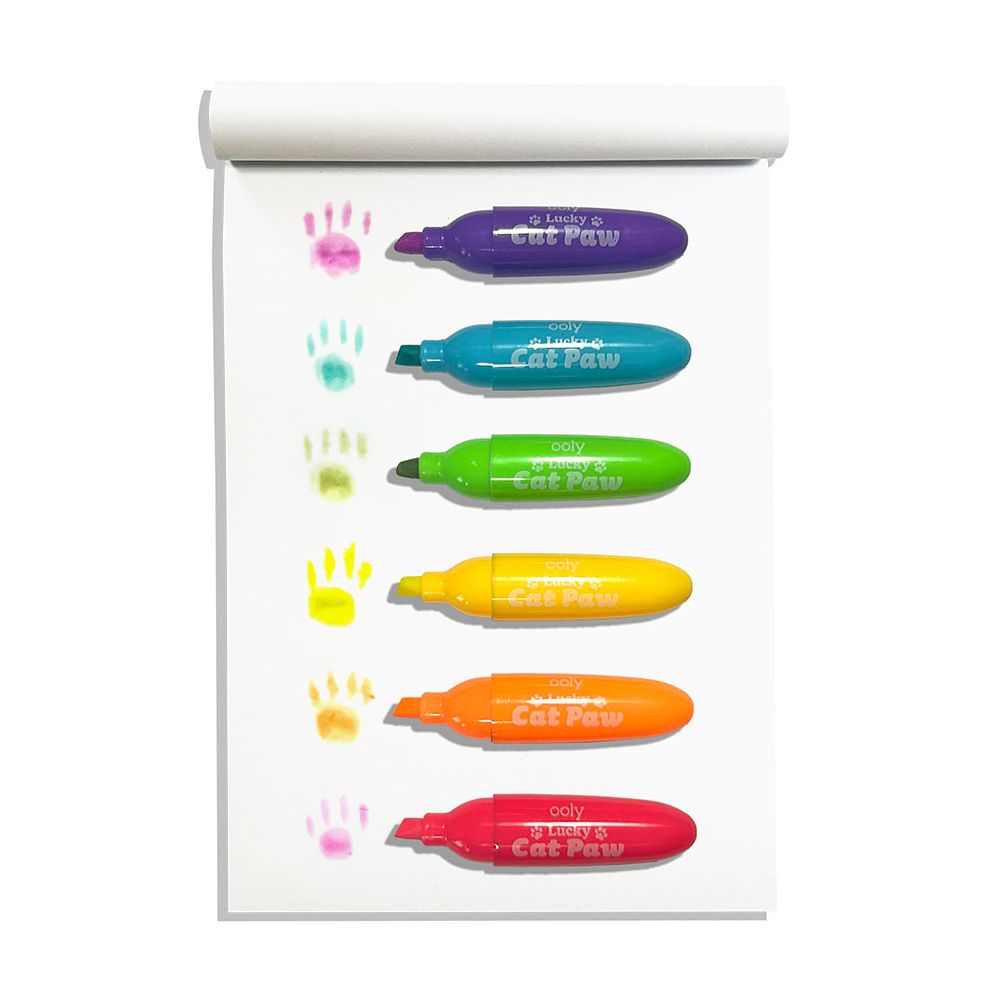 Lucky Cat Paw: Neon Highlighters - Grape Scent (Set of 6) - Image 4