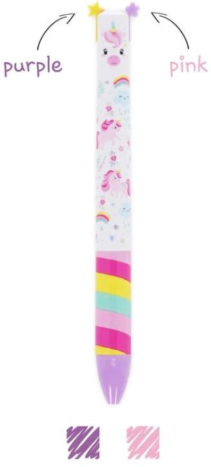 Legami Two-Color Ballpoint Pen - Click&Clack - Unicorn
