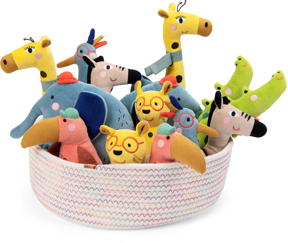 Les Toupitis Crocodile Plush Toy Rattle - Image 3