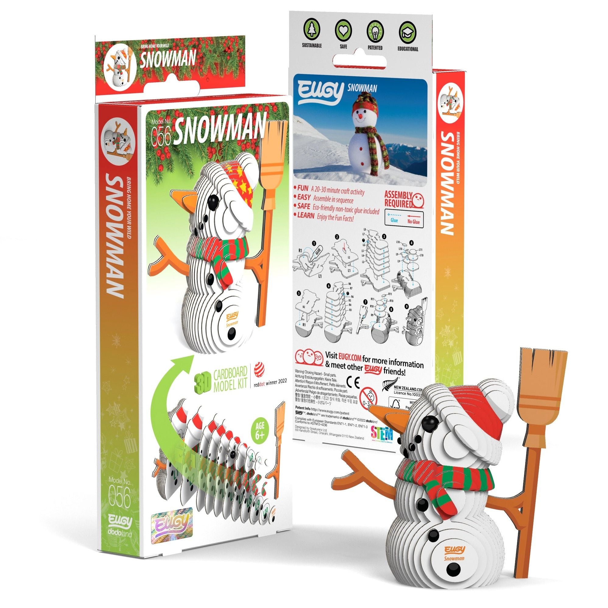 EUGY Snowman 3D Puzzle - Image 2