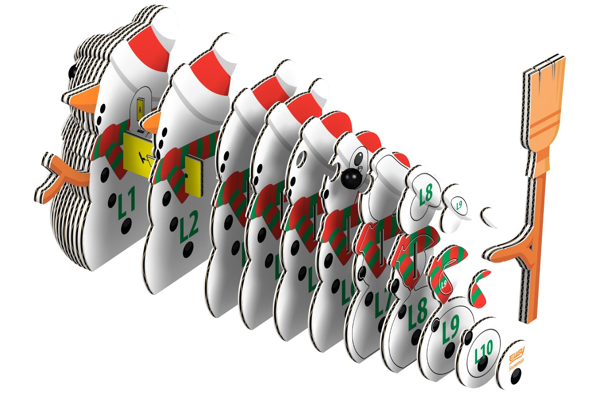 EUGY Snowman 3D Puzzle - Image 3